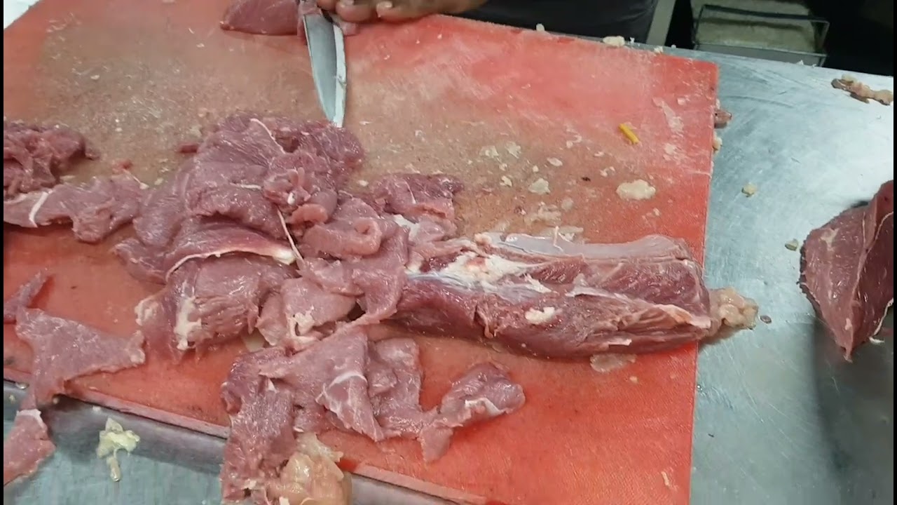 Beef slice cutting | Beef Chilli Dry Cutting | #Beef #chefharoonbhatti