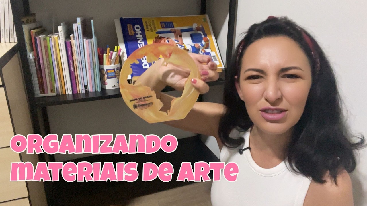Vem organizar comigo! Vlog: Uma prateleira nova para minhas artes!  Organização completa