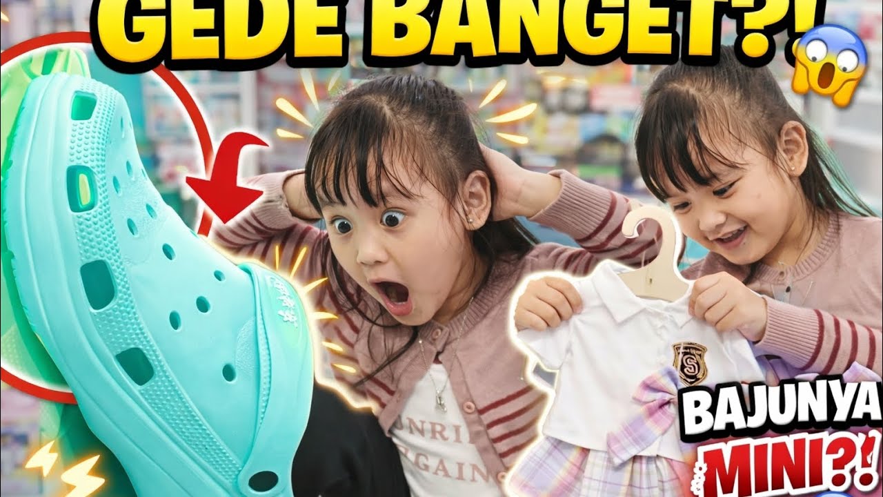 SANDAL GEDE BANGET?! 😱 Queenara Coba BAJU SUPER KECIL & Kalap Beli Mainan Lagi! 🛍️🐰
