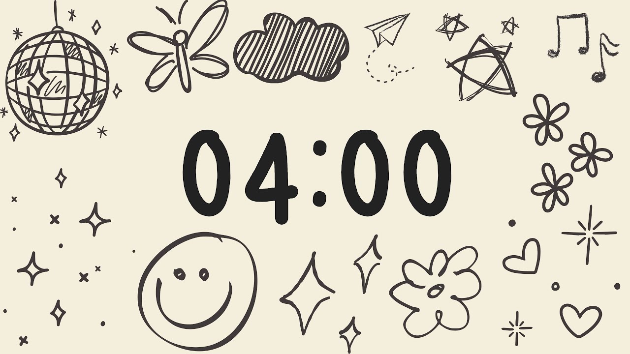 4 Minute Doodle Timer | Chill Happy Music