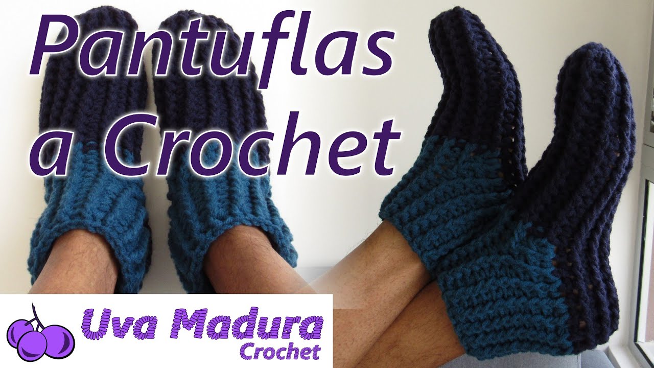 👟PANTUFLAS para HOMBRE a CROCHET 🙎‍♂️El regalo perfecto para cualquier HOMBRE TUTORIAL paso a paso