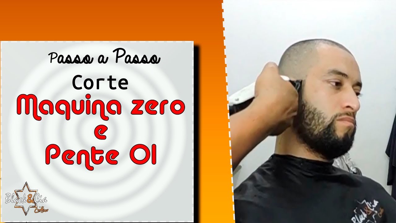 Passo a Passo Corte  de cabelo  maquina wahl  zero e Pente 1  -Para barbeiros iniciantes