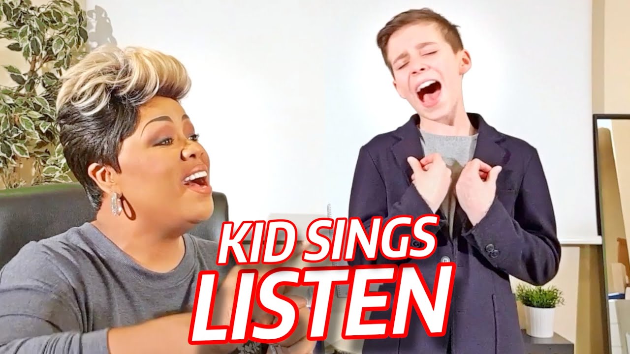 Little Italian Boy SINGS Listen by Beyonce with Vocal Coach (SUBS)