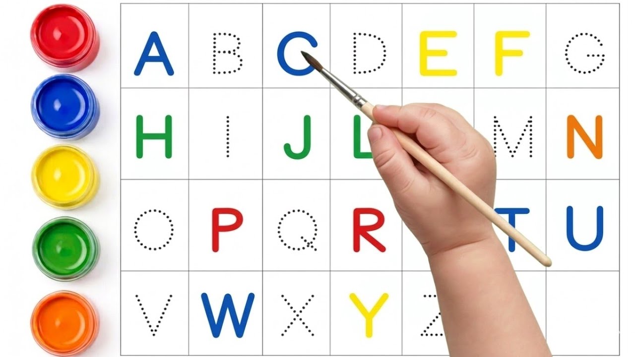 A to Z Alphabet Writing Practice | ABC Coloring & Tracing for Kids ll