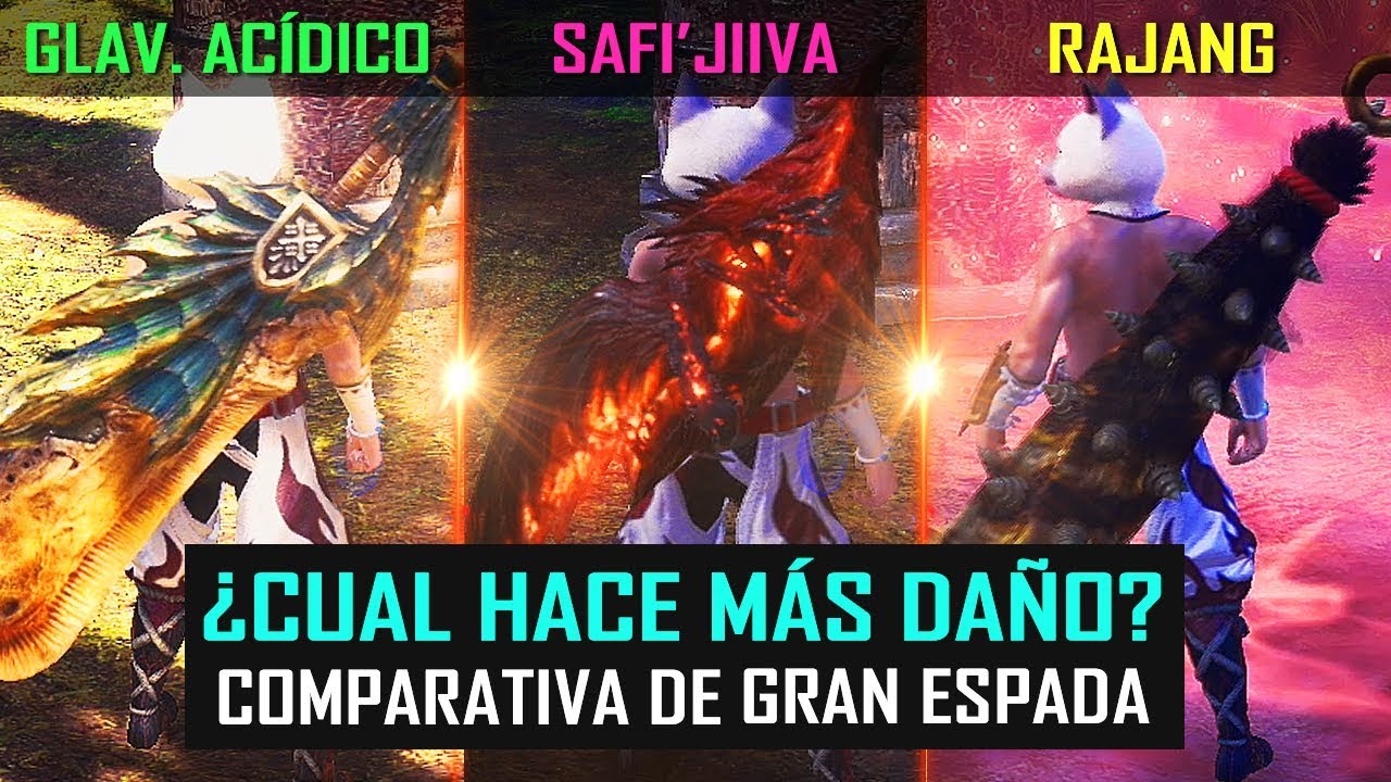 COMPARACIÓN de ¿Cual es LA MEJOR ESPADA GRANDE del JUEGO? en Monster Hunter World Iceborne