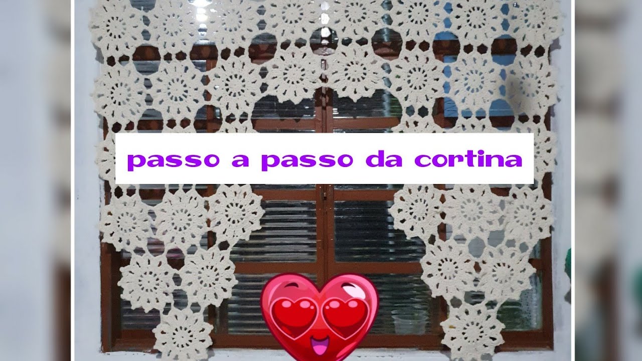 #Cortina da cozinha em crochê# mais o passo a passo#
