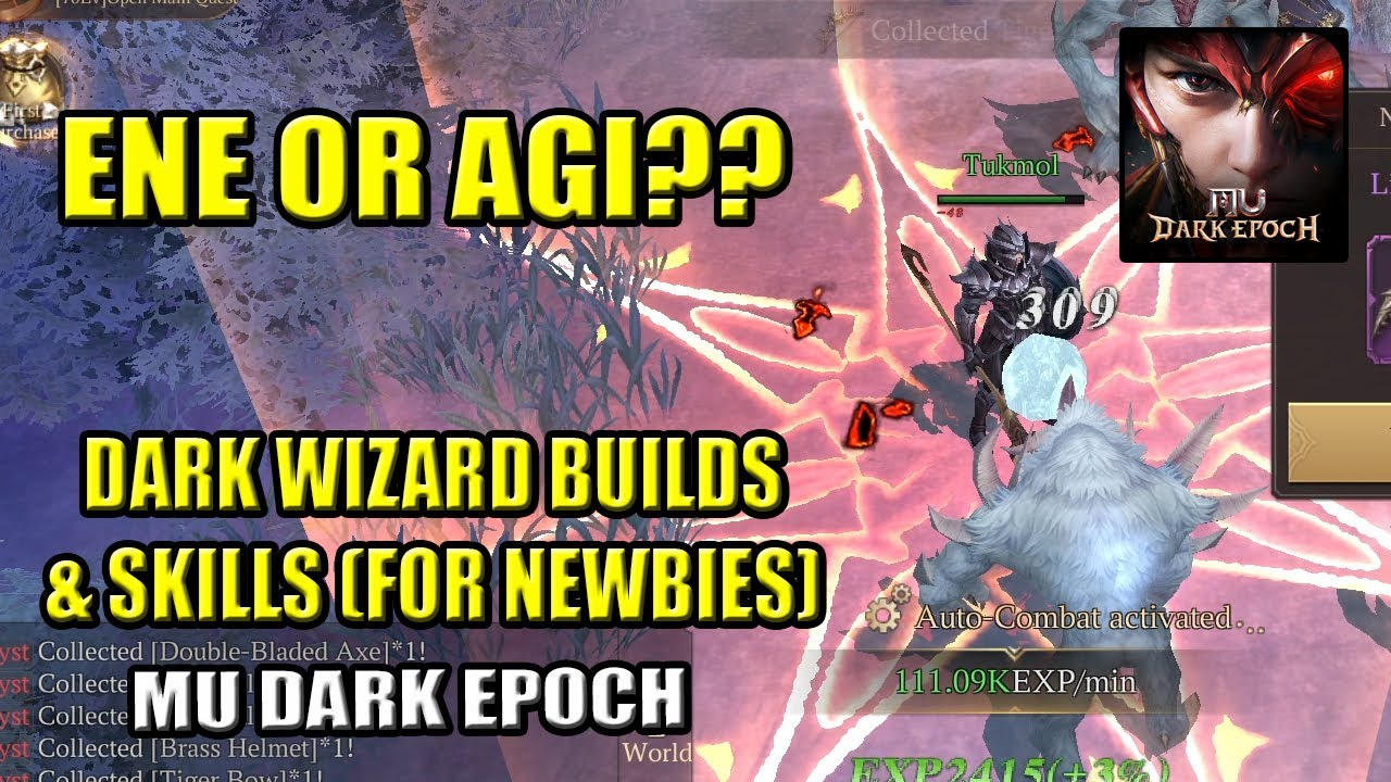 Dark Wizard Builds & Skills (ENE or AGI?) for Newbies - MU: Dark Epoch (Mobile & PC) (English Subs)