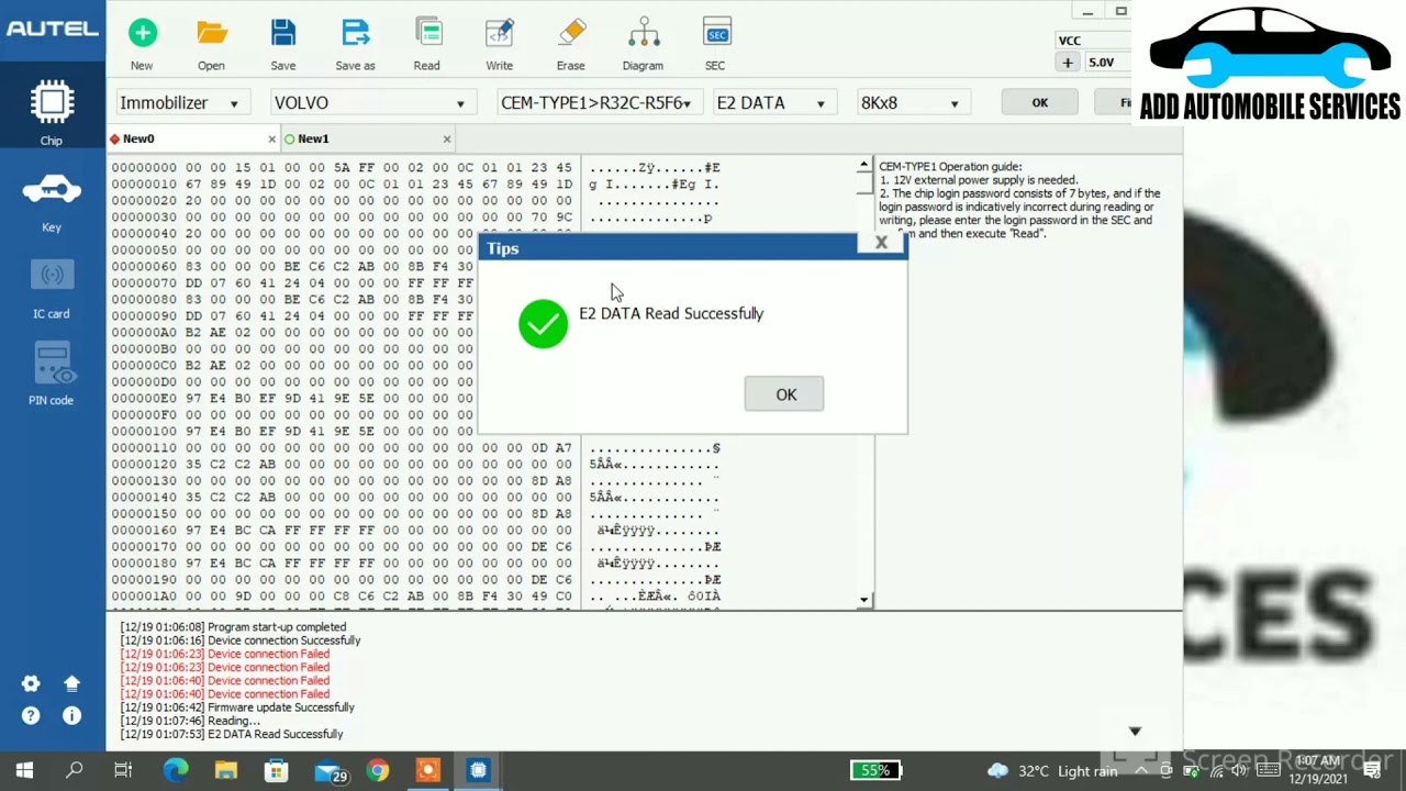 Using XP400 pro and laptop to read VOLVO S60 2010-2018 CEM DATA to program  and renew keys