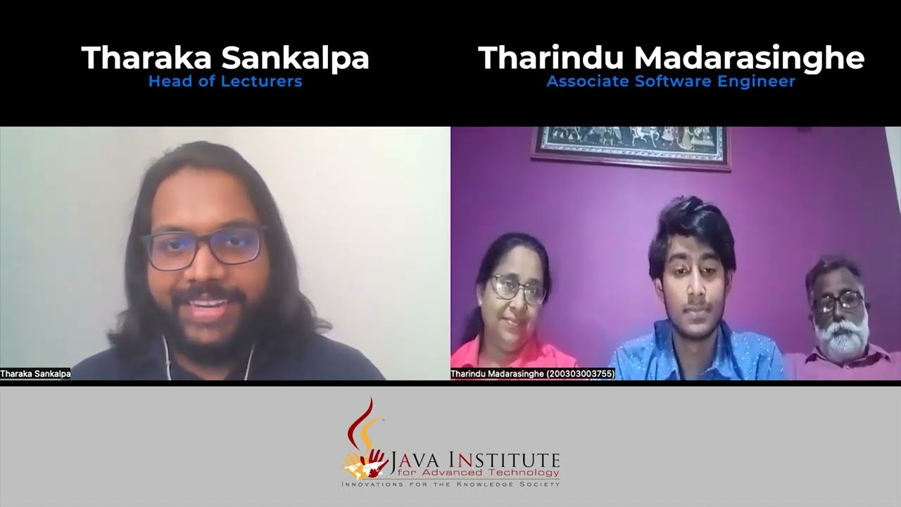 Tharindu Madarasinghe | Youngest Software Engineers | Java Institute |