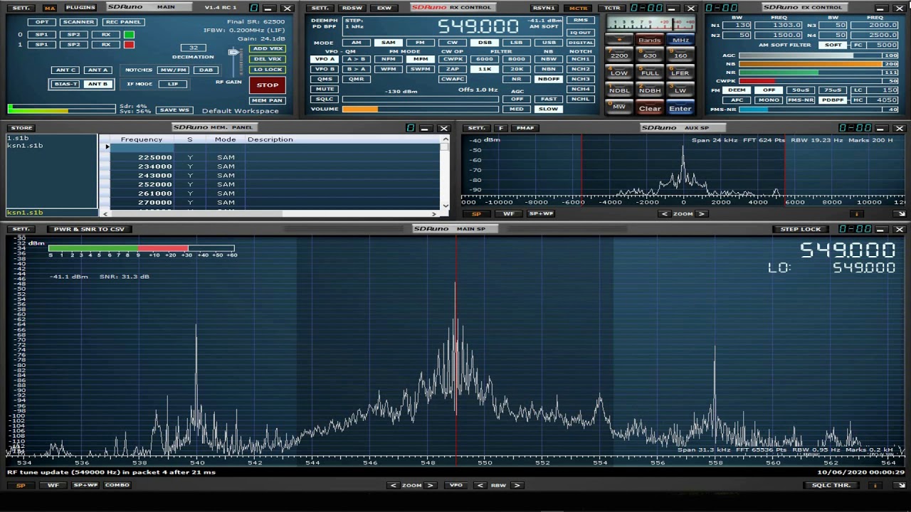 UK Night Time Reception Of Jil FM 549 Khz Medium Wave From Algeria Using The RSPdx SDR from SDRuno