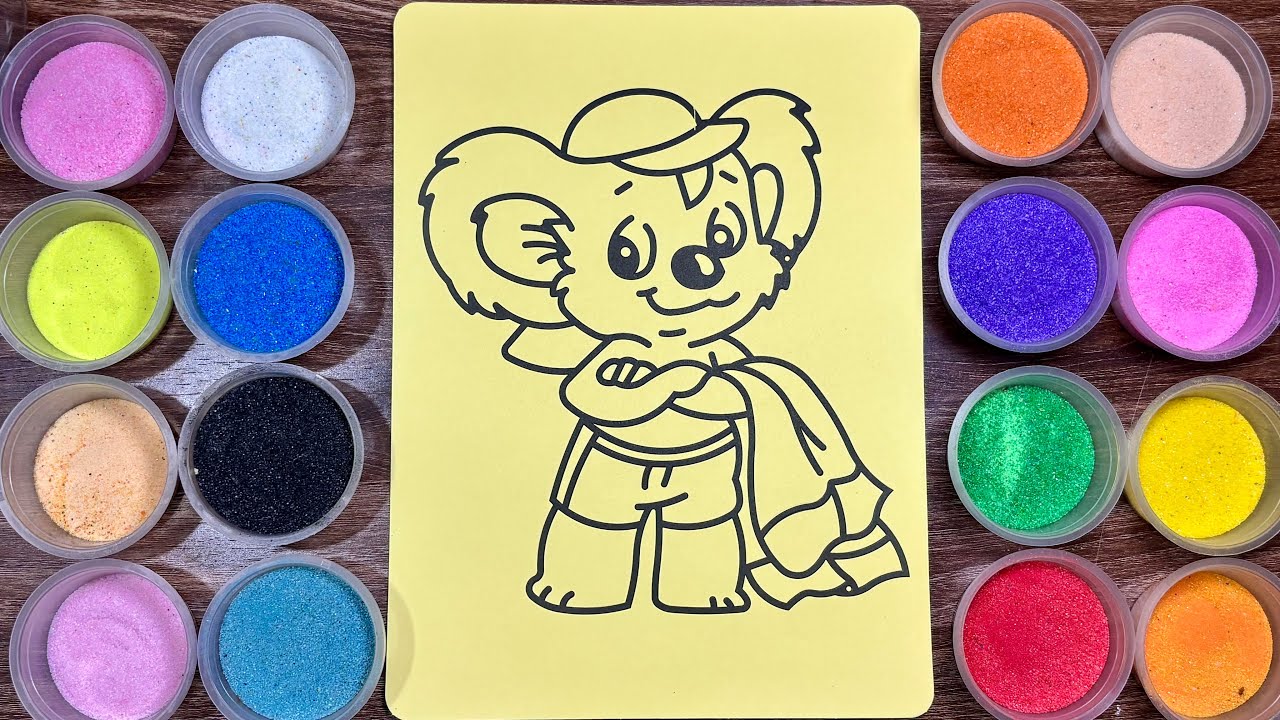 Cute Koala Sand Art for Kids | Colorful Sand Painting & Satisfying Relaxing Video (Sand Art World)