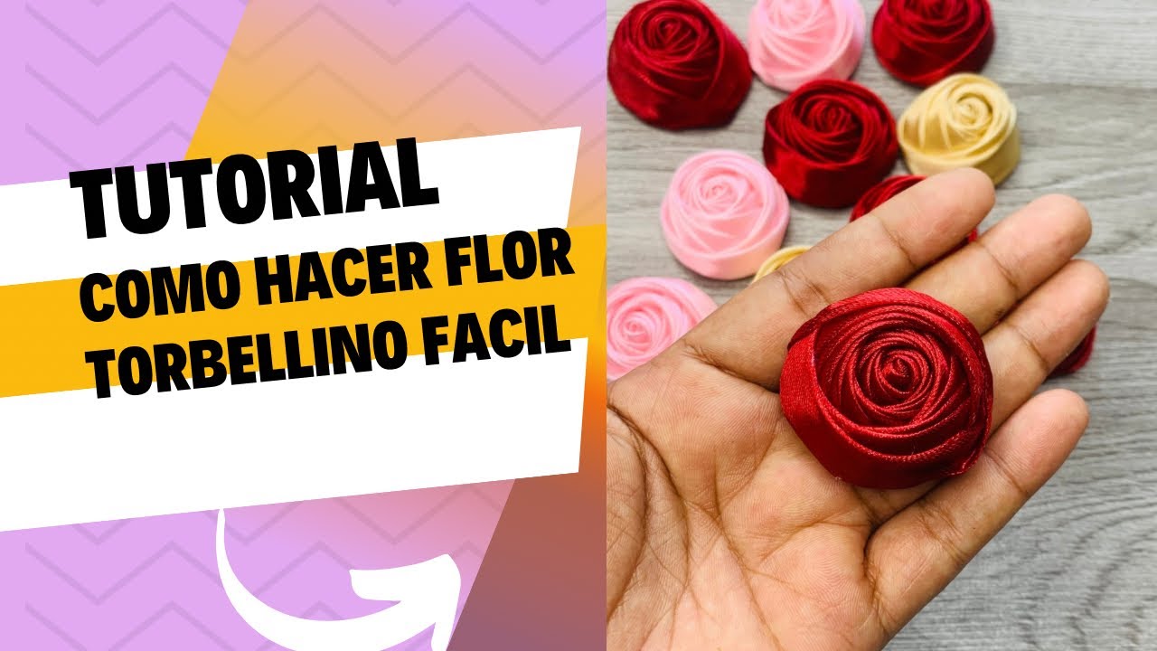 🔴COMO HACER UNA FLOR TORBELLINO /CAPULLO DE ROSAS EN LISTON CON POCO PRESUPUESTO 💸