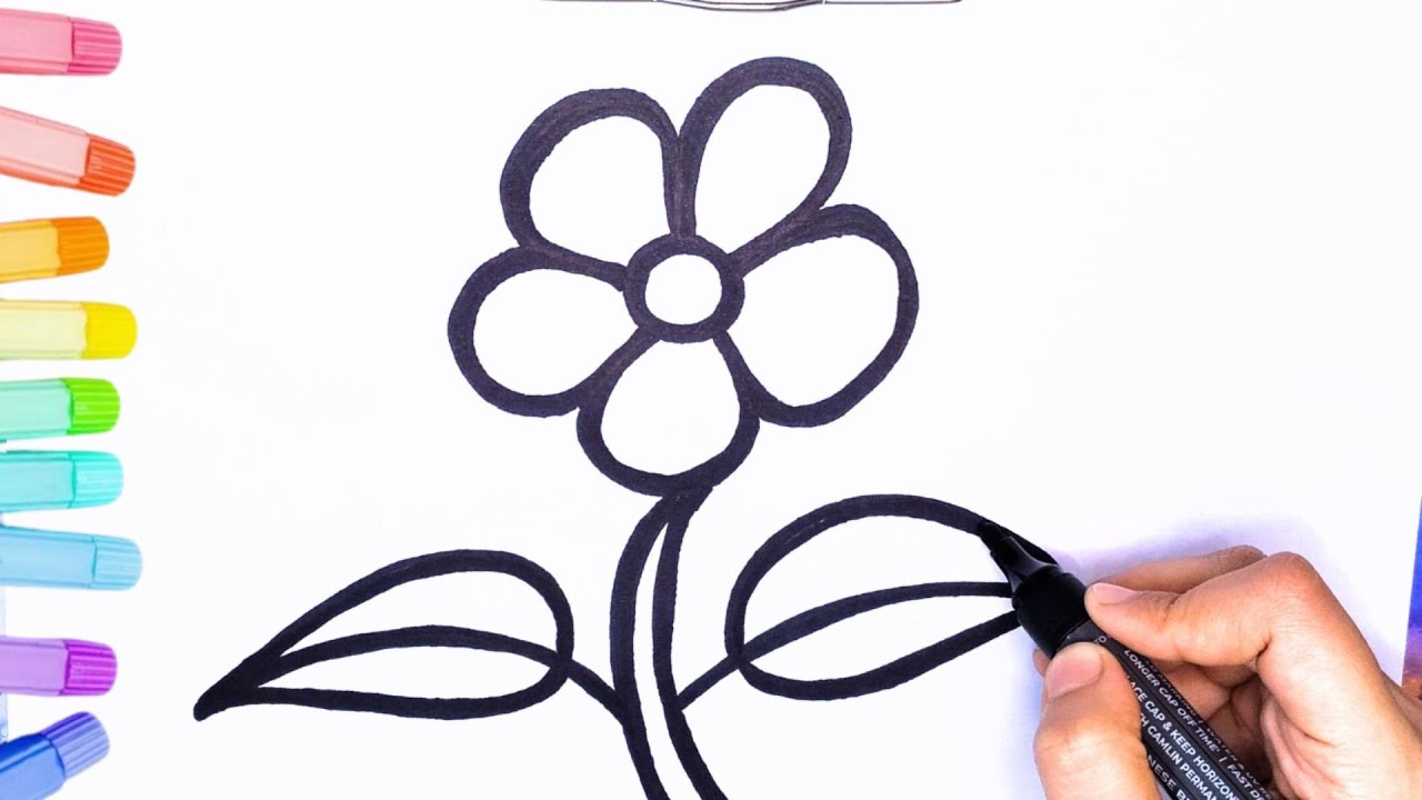 How To Draw a Flower  | Easy Step By Step Tutorial