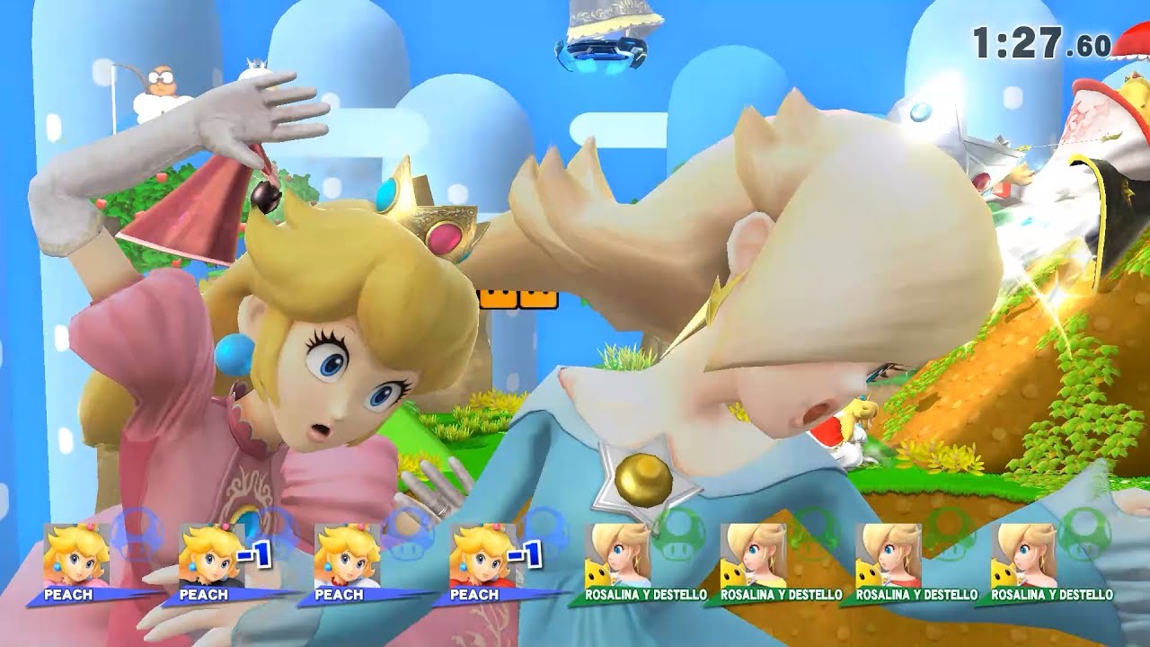 Smash Wii U - Giants Peaches vs Giants Rosalinas Battle (Only Blast and Screen KO)