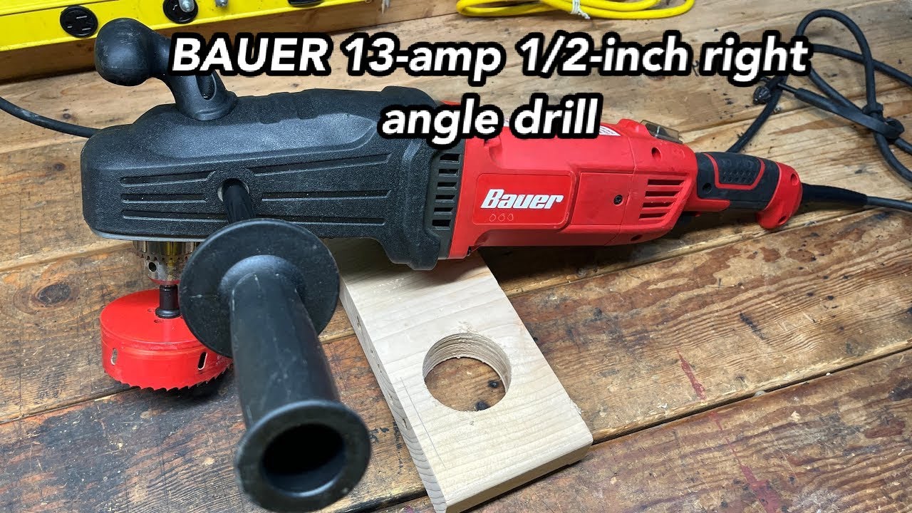 Обзор угловой дрели BAUER 13 ампер 1/2 дюйма