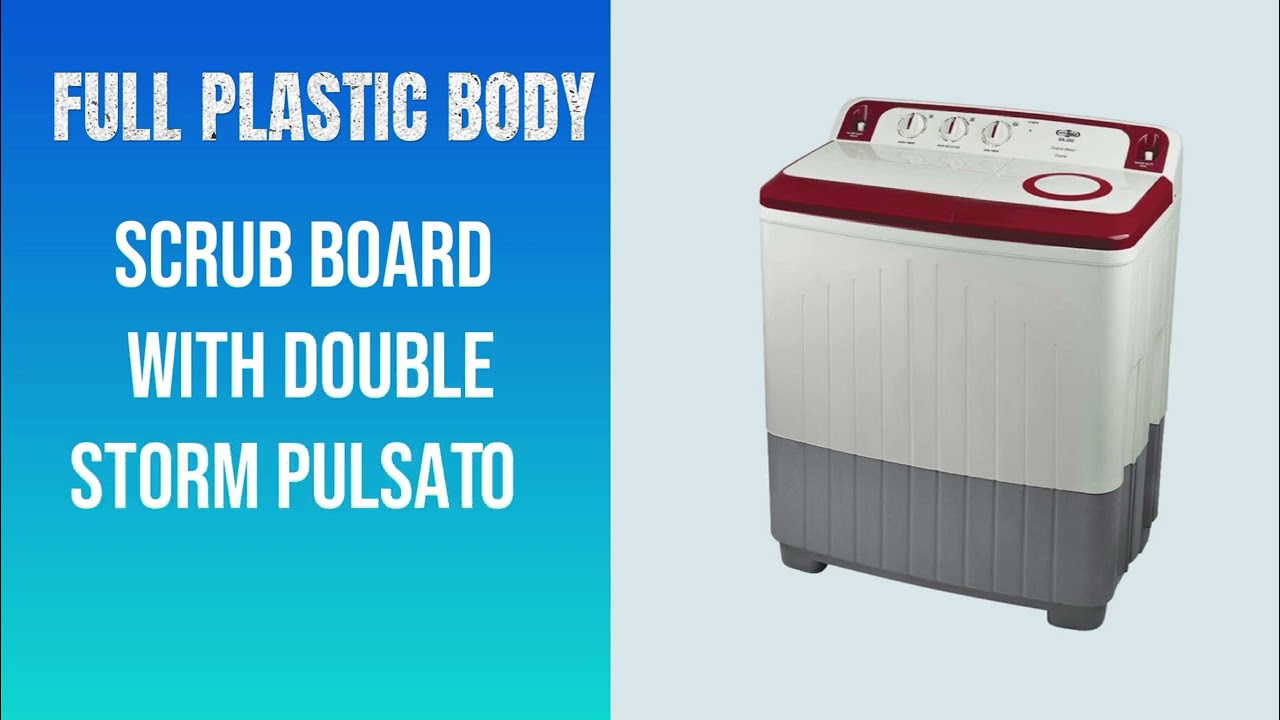 Super Asia washer SA-280 crystal Twin wash & dryer | plastic body | &lrm;⁨@aaztecno7980⁩&nbsp; 