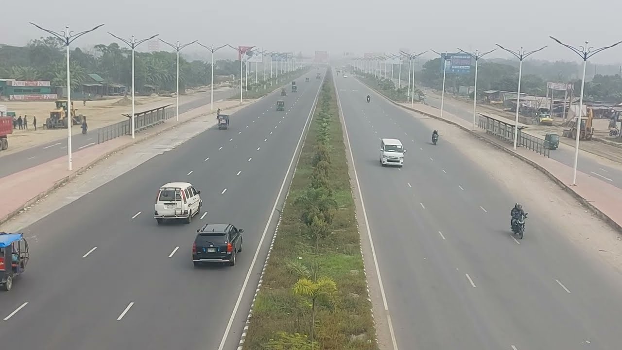 300 fit road in dhaka drone view