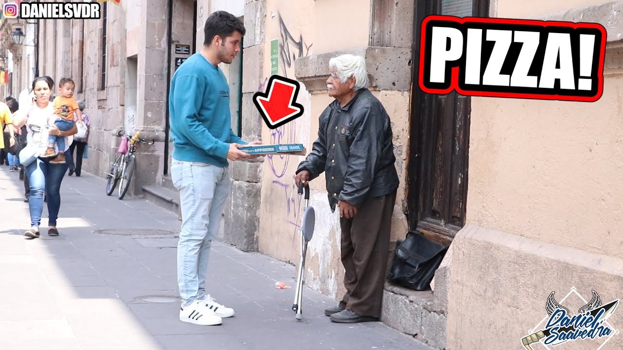 LE DÍ UNA PIZZA A UN VAGABUNDO Y EL HIZO ALGO INCREÍBLE