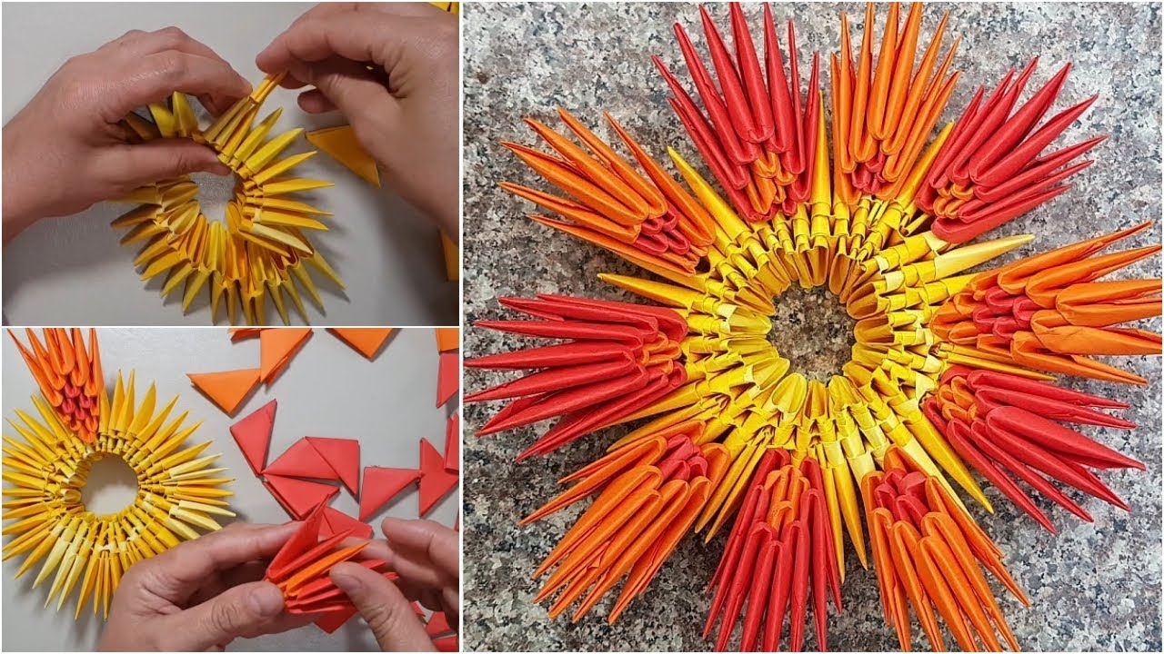 3D Origami Sunflower Tutorial | DIY Home Decor