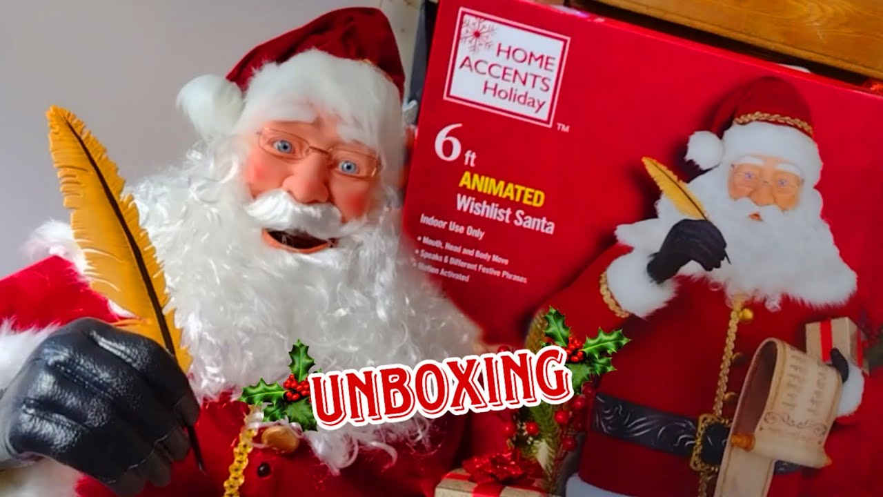 New New Home Depot Christmas 6 Ft Animated Wishlist Santa Claus - Unboxing/ Setup