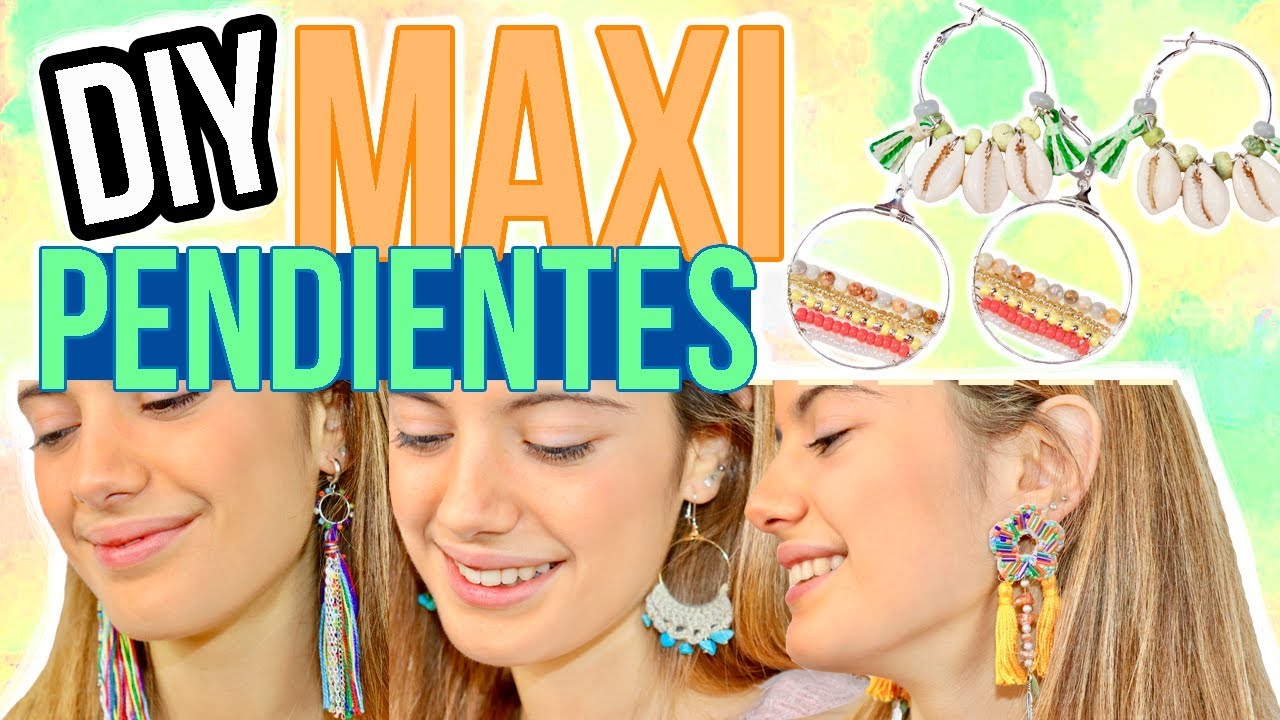 DIY - Cómo hacer 5 pendientes en 5 minutos - FÁCIL, RÁPIDO Y BARATO