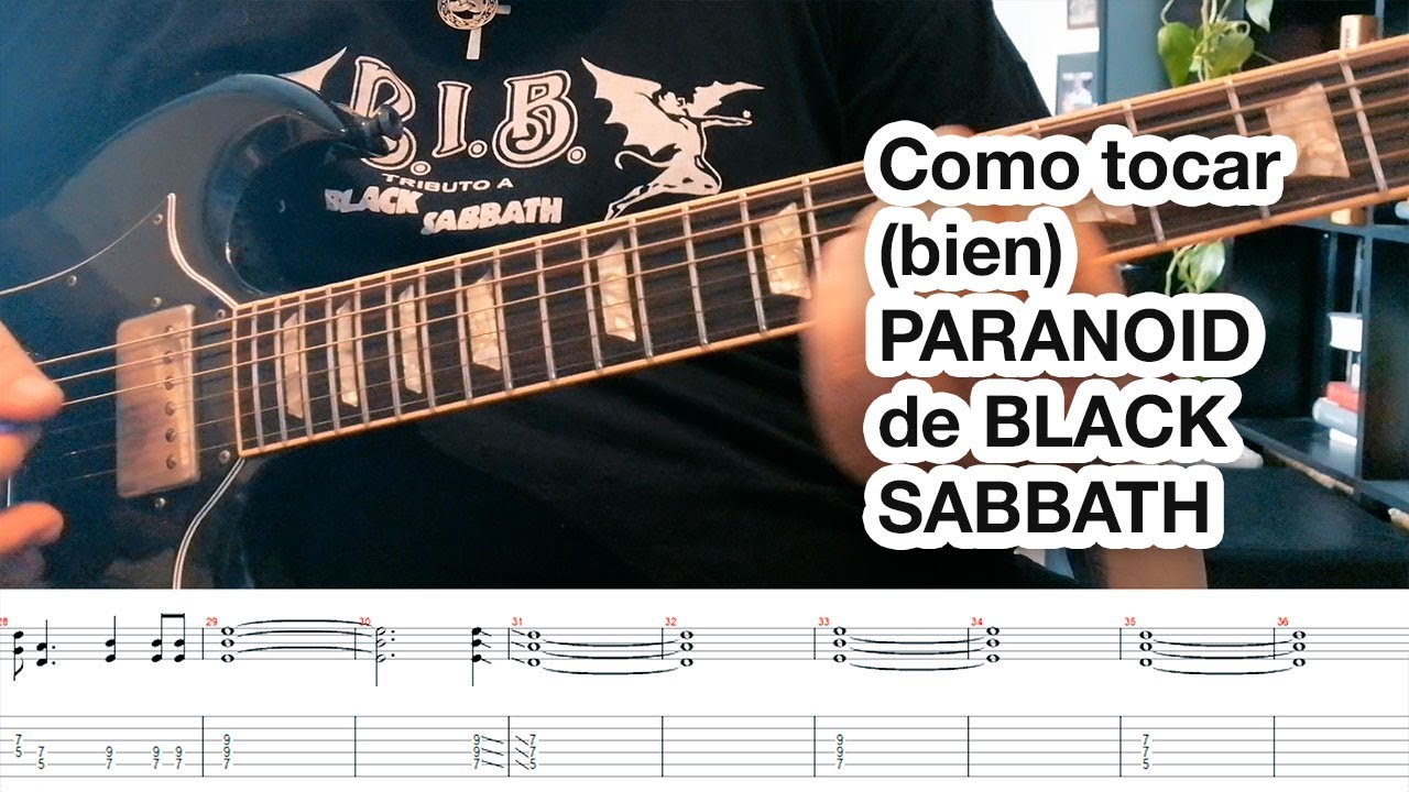 Como tocar (bien) PARANOID de BLACK SABBATH + TAB. How to Play (well) PARANOID by BLACK SABBATH