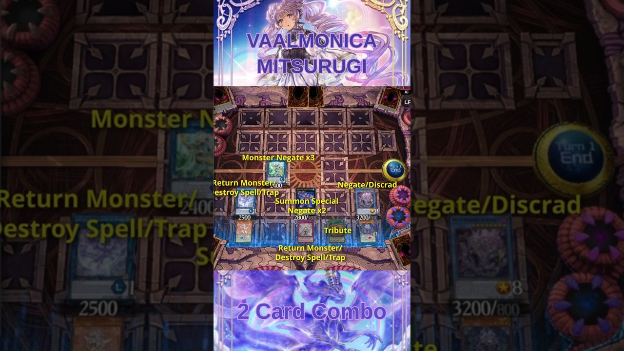 2 Card Combo Vaalmonica Mitsurugi || Master Duel/MDPro3 