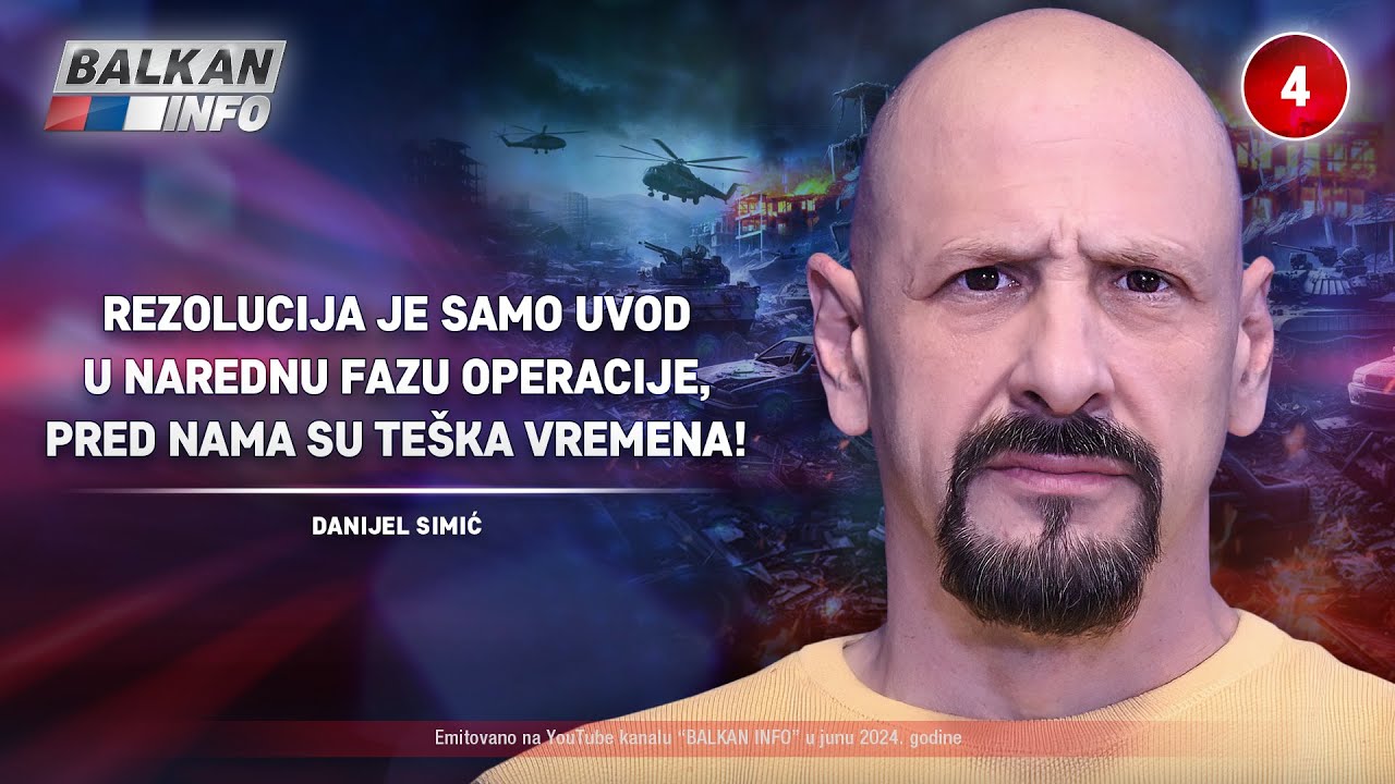 INTERVJU: Danijel Simić - Rezolucija je uvod u narednu fazu, pred nama su te&scaron;ka vremena! (4.6.2024)