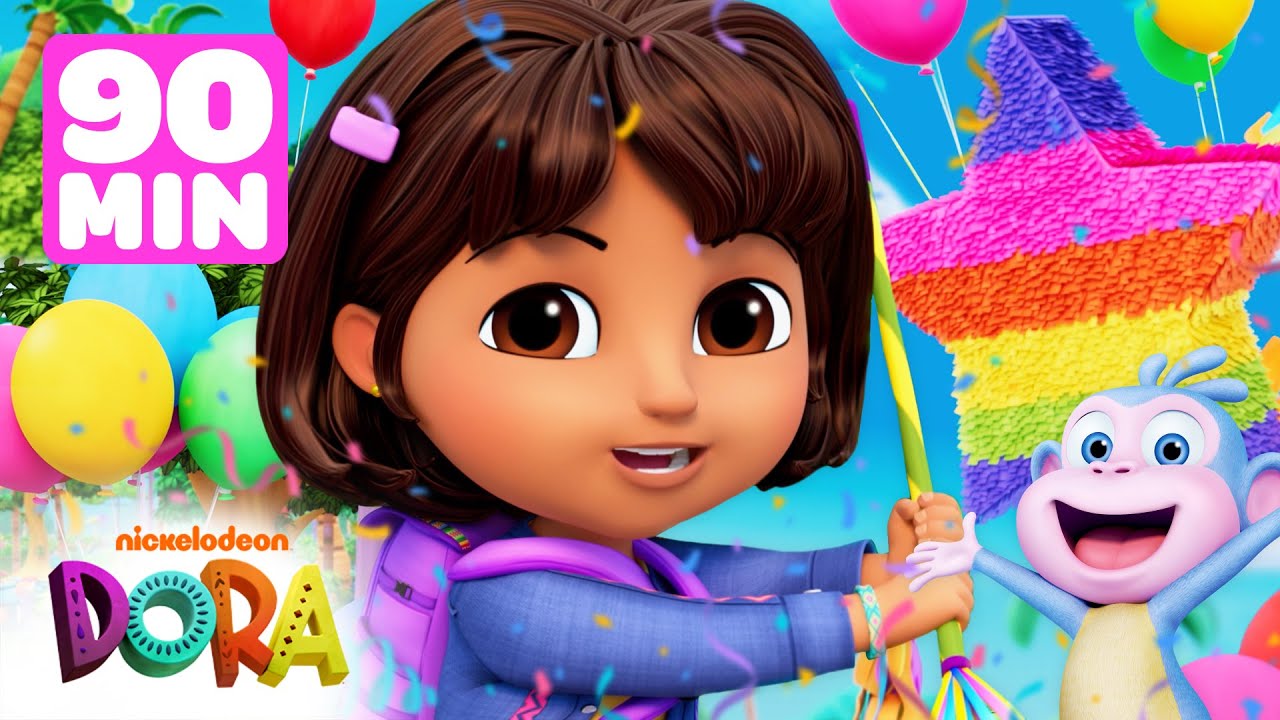 Dora's BIRTHDAY Celebration, Sing-Alongs, & Adventures! 🎉🎶 w/ Boots | 90 Minutes | Shimmer and Shine