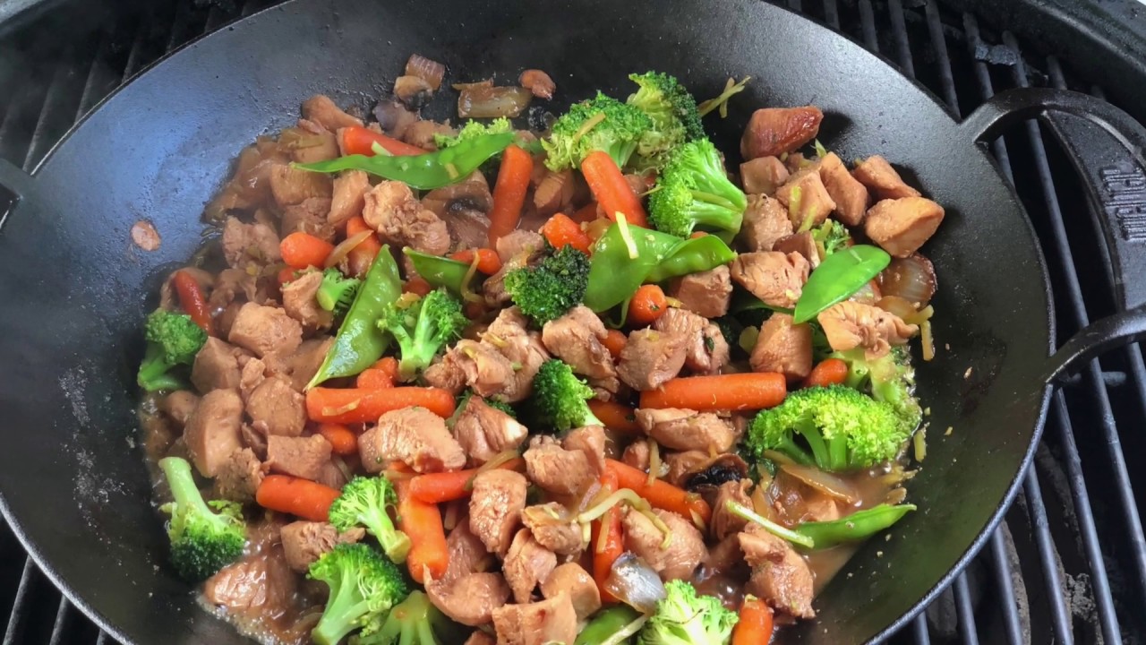 Chicken Teriyaki Stir Fry on the Weber Summit Charcoal Grill