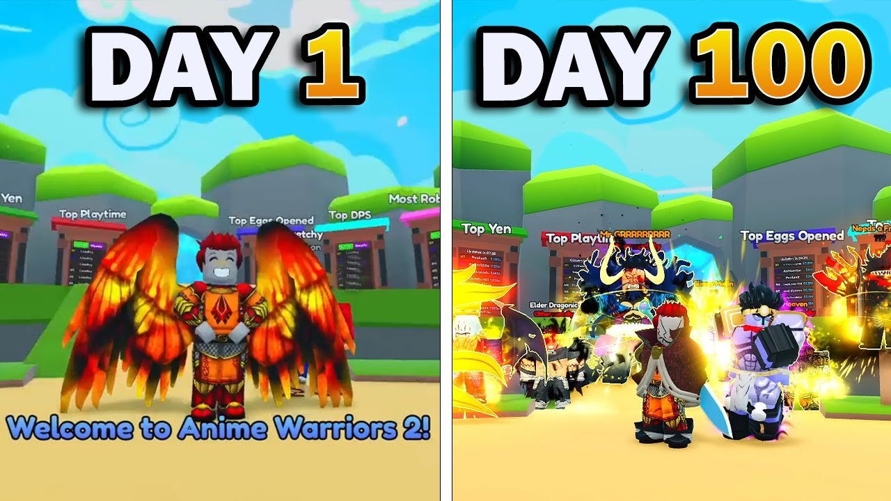 100 Days in Anime Warriors Simulator 2