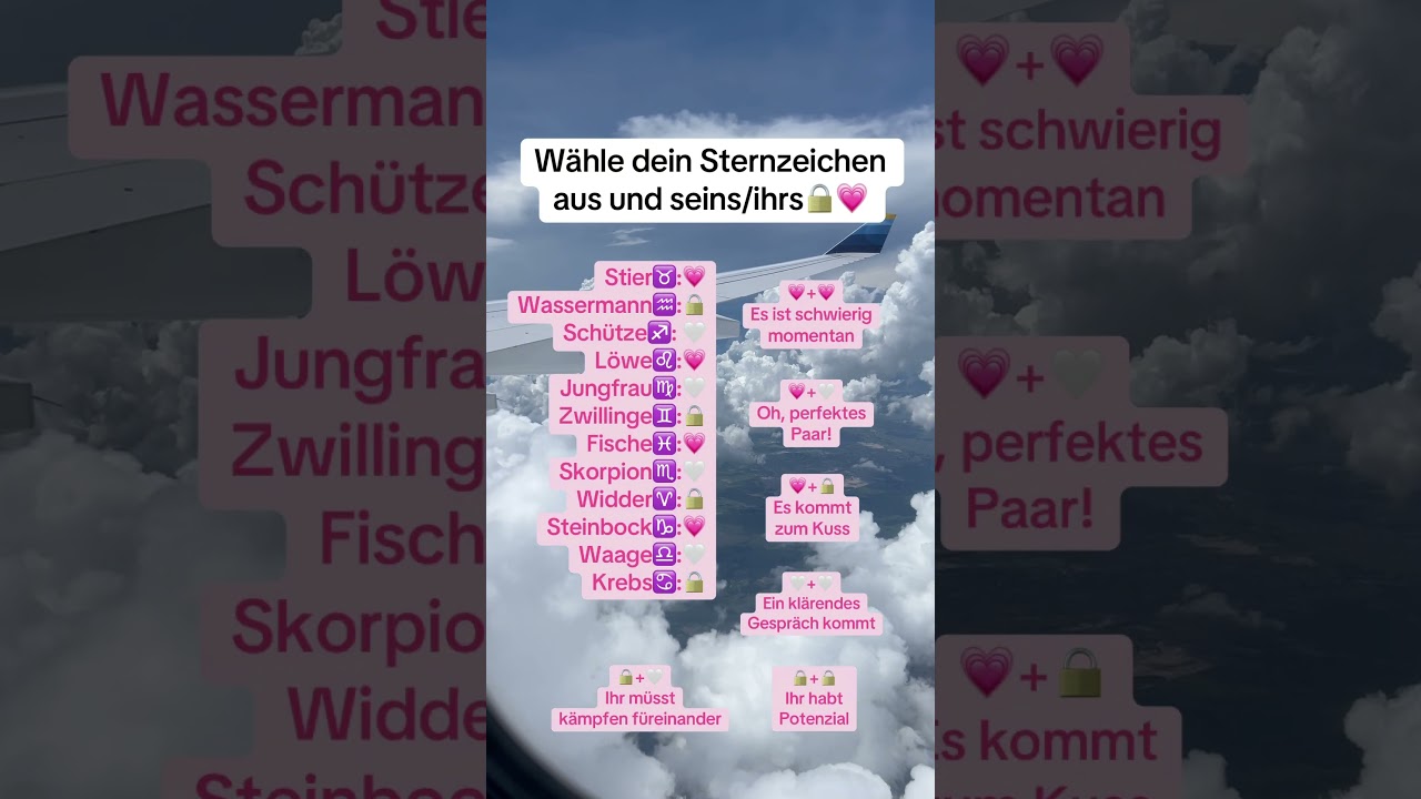 Wähle dein Sternzeichen aus und seins/ihrs🔒💗 