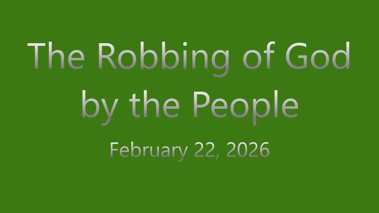 The Robbing of God by the People