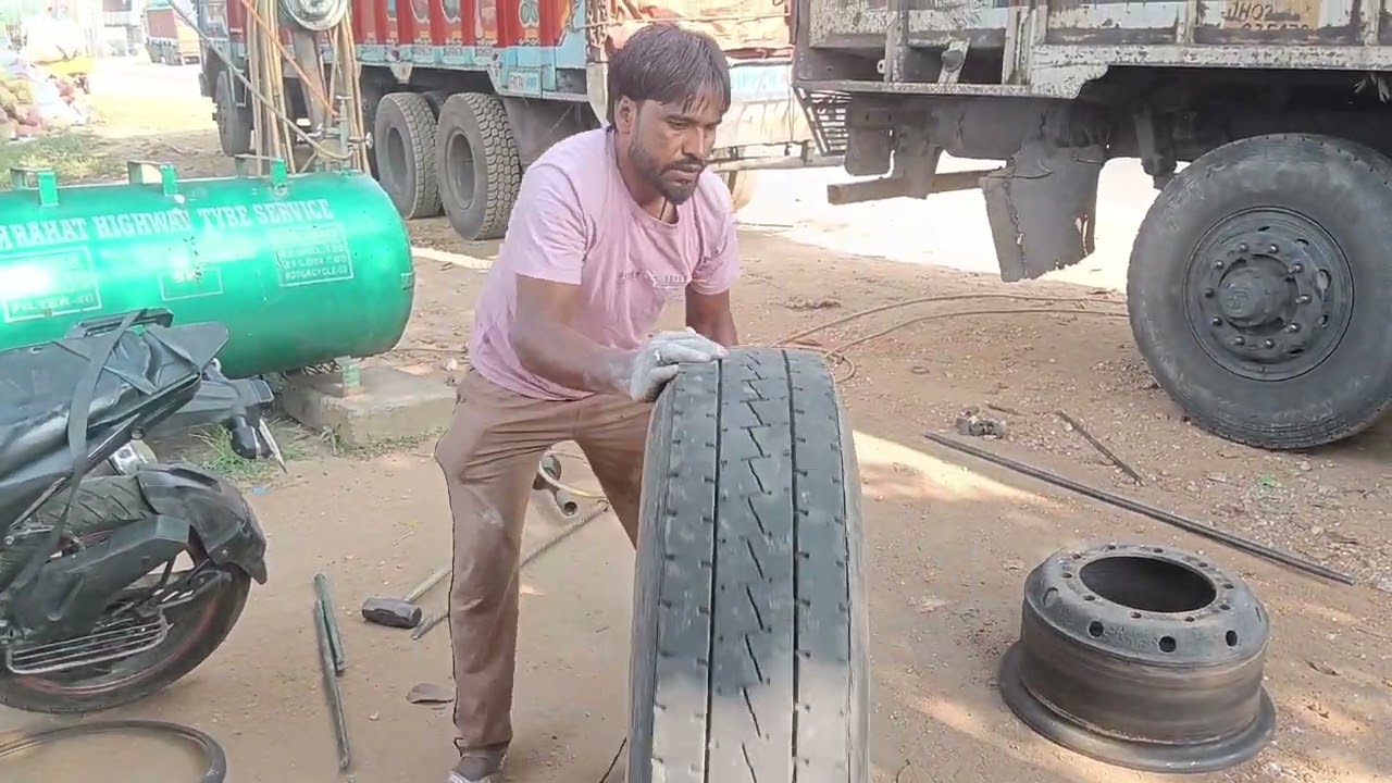 Best Truck Tyre MRF Steel Muscle 295/90 R 20 Front New Tyre Fitting 💯