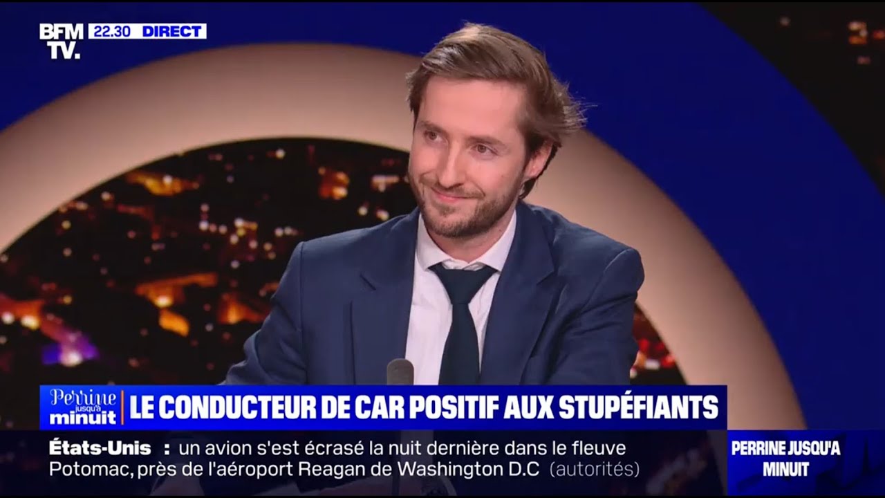 BFM TV - 30/01/2025 - Perrine jusqu'à minuit - Accident de car scolaire en Eure-et-Loir