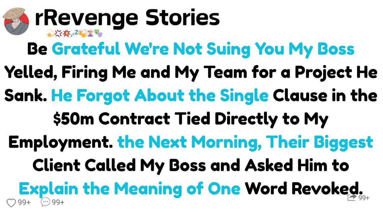 Be Grateful We're Not Suing You My Boss Yelled, Firing Me and My Team for a Project He Sank. He.....