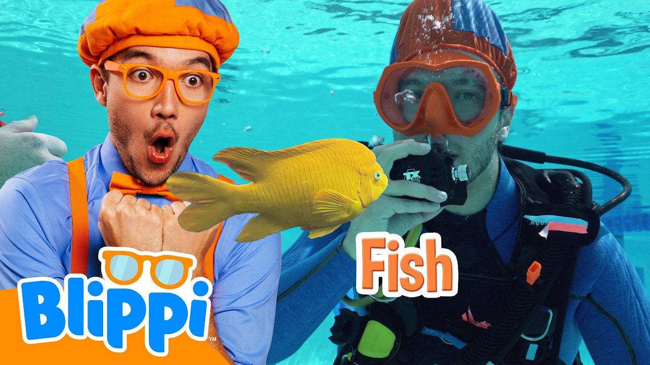 Blippi Goes Scuba Diving! 🤿🌊 Underwater Adventure for Kids! ✨ | Toddler Healthy Habits