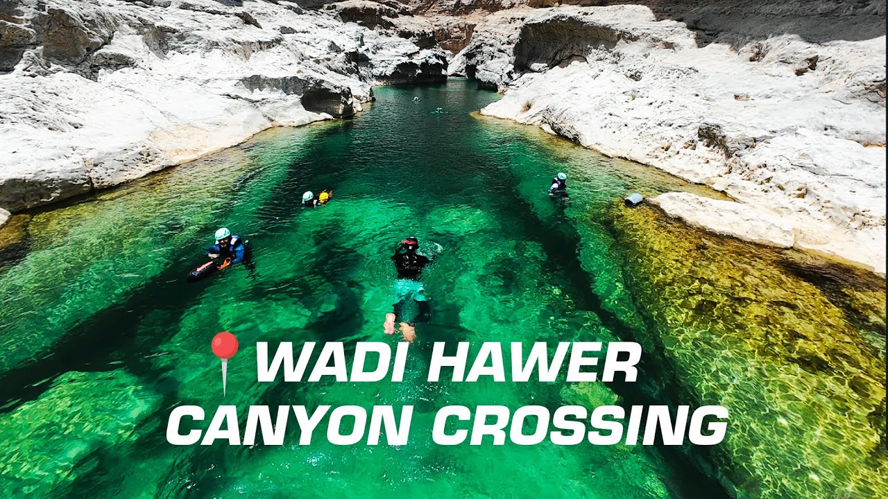 Only Full Wadi Hawer Crossing | Ultimate Canyoning Adventure in Oman (4K Drone & Waterfalls)