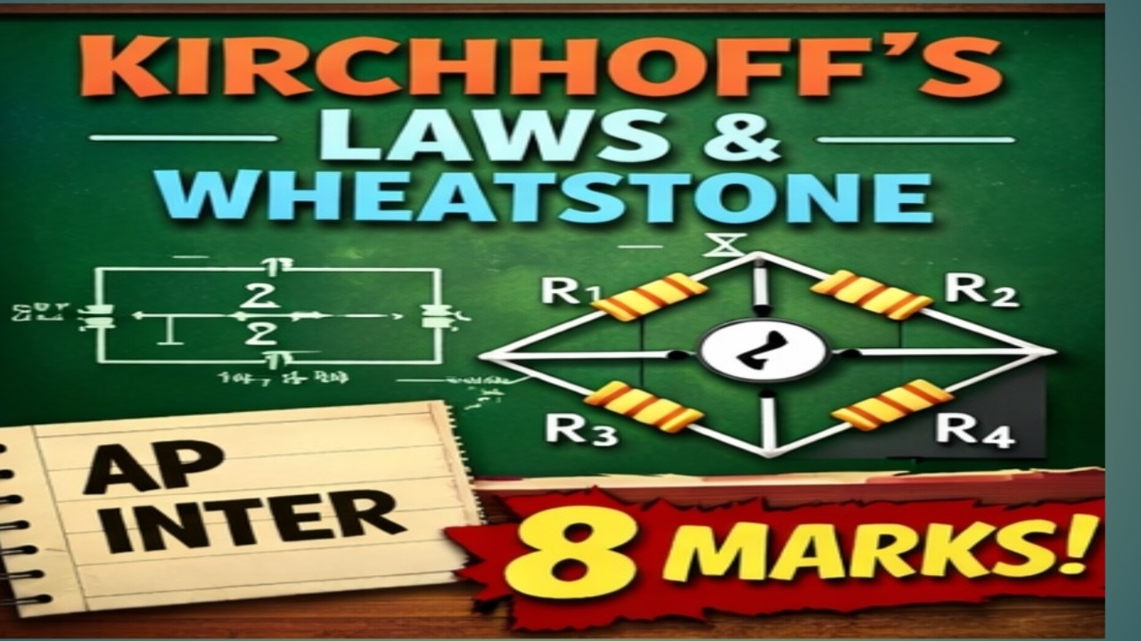 Kirchhoff’s Laws & Wheatstone Bridge | AP Inter Physics | 8 Marks Guaranteed