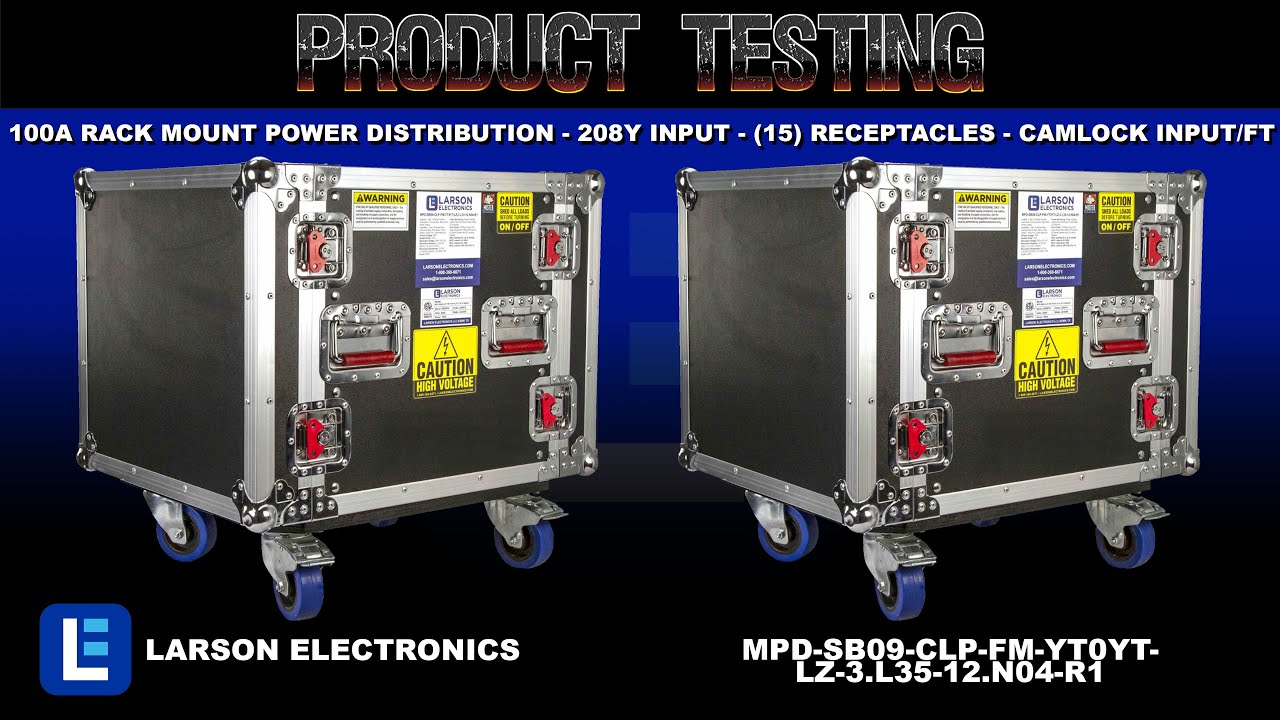 100A Rack Mount Power Distribution - 208Y Input - (15) Receptacles - Camlock Input/FT