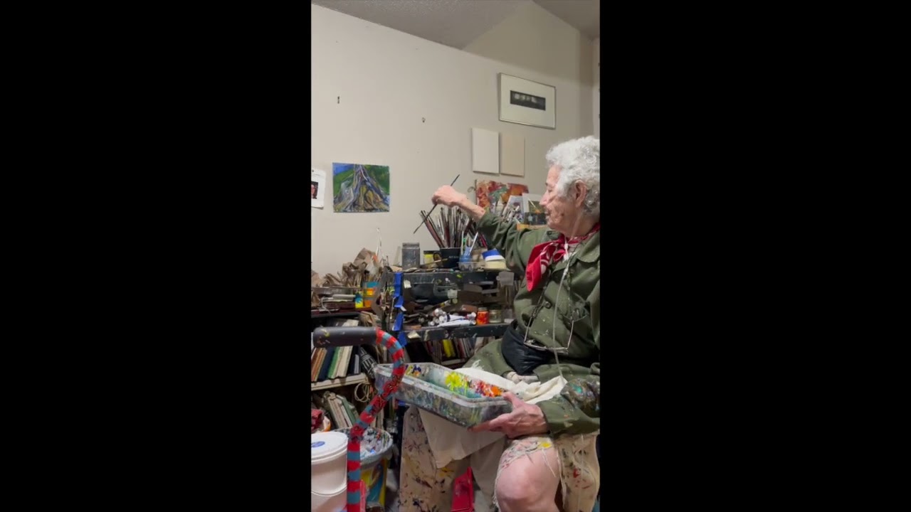 Artist Melanie Hickerson in her studio