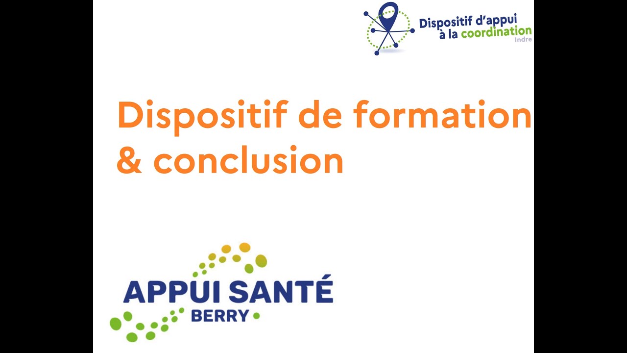Dispositif de formation et conclusion- Webconférence 