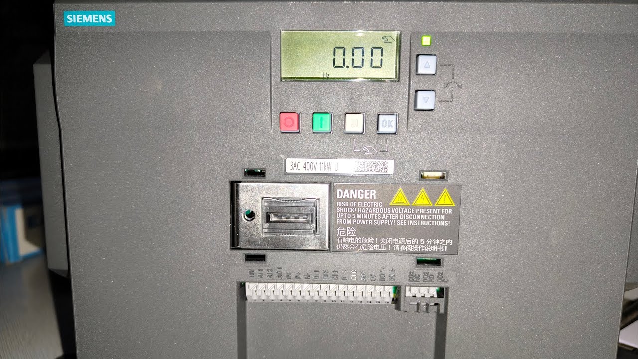SIEMENS SINAMICS  V20 DRIVE FULL PARAMETERS SETTING & USS Communication Setting All details video.