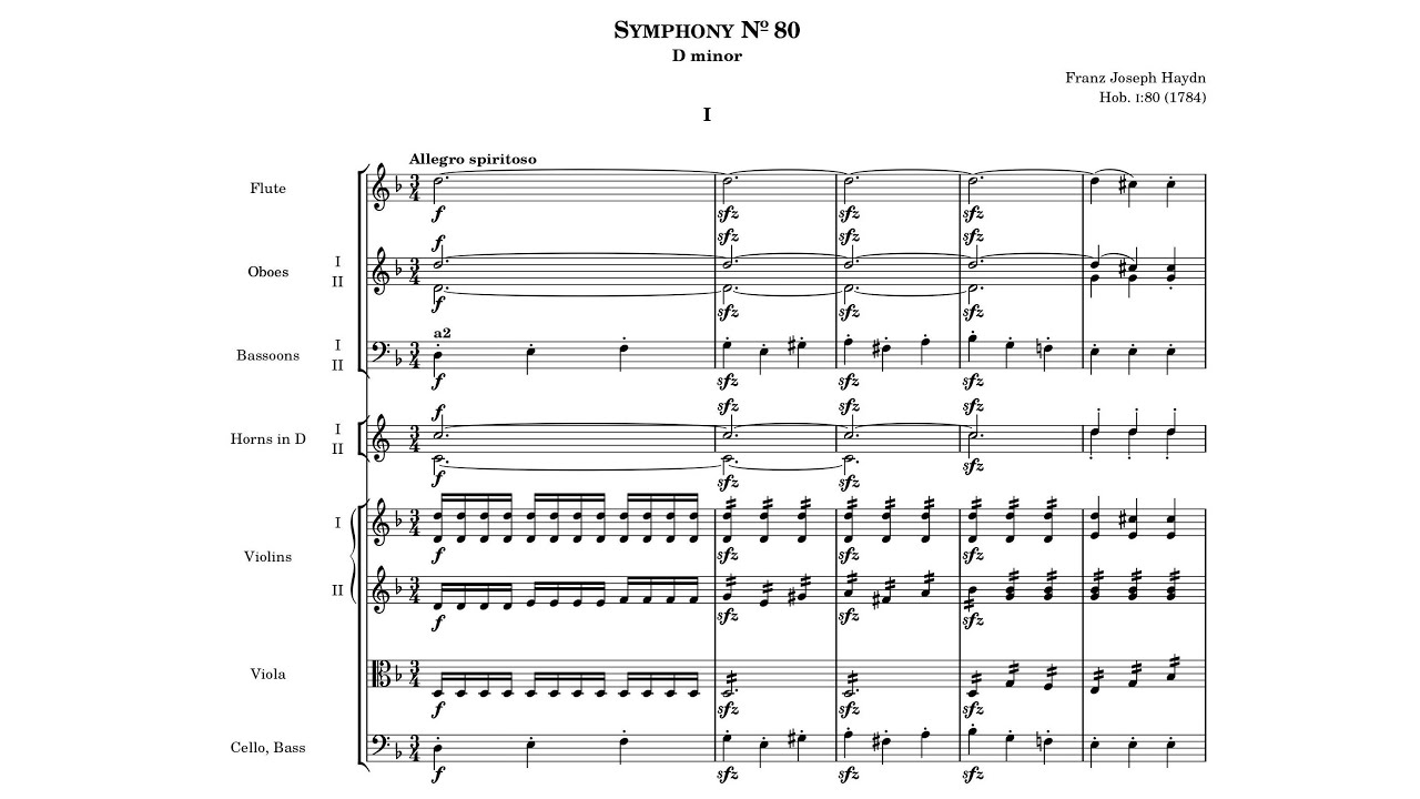 Joseph Haydn - Symphony No. 80 in D Minor, Hob.I:80