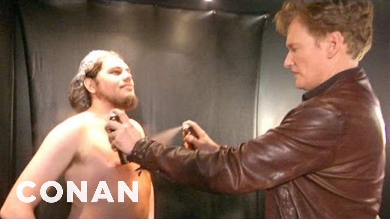 Conan Visits A Spray Tanning Salon & Gets A Weave | CONAN on TBS