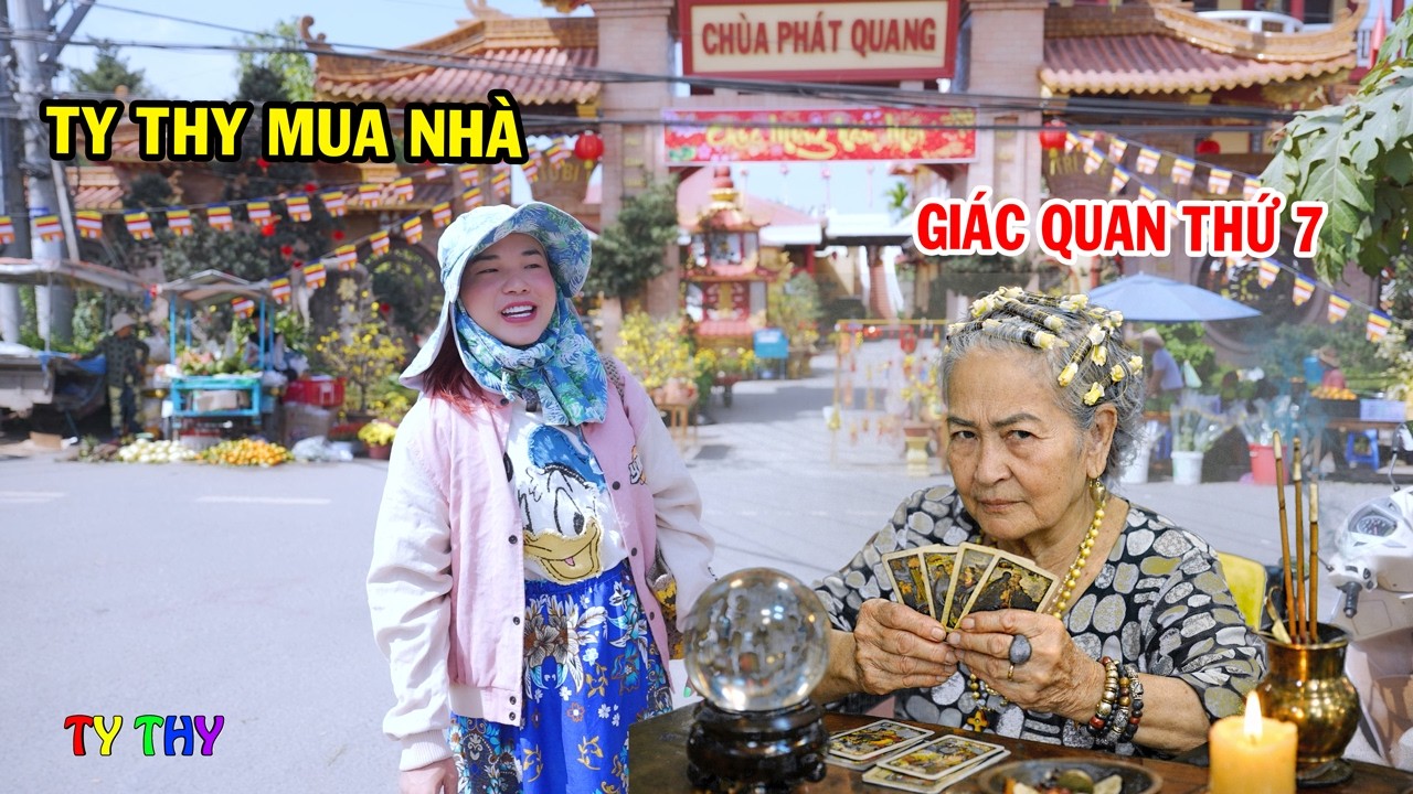 Ty Thy thăm bà ngoại có giác quan giúp Thy mua nhà mua xe - Ty Thy Vlog Gỏi đu đủ