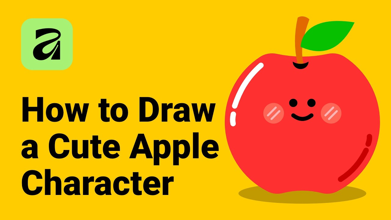 How to Draw a Cute Apple (an Apple Cartoon) Character in Affinity