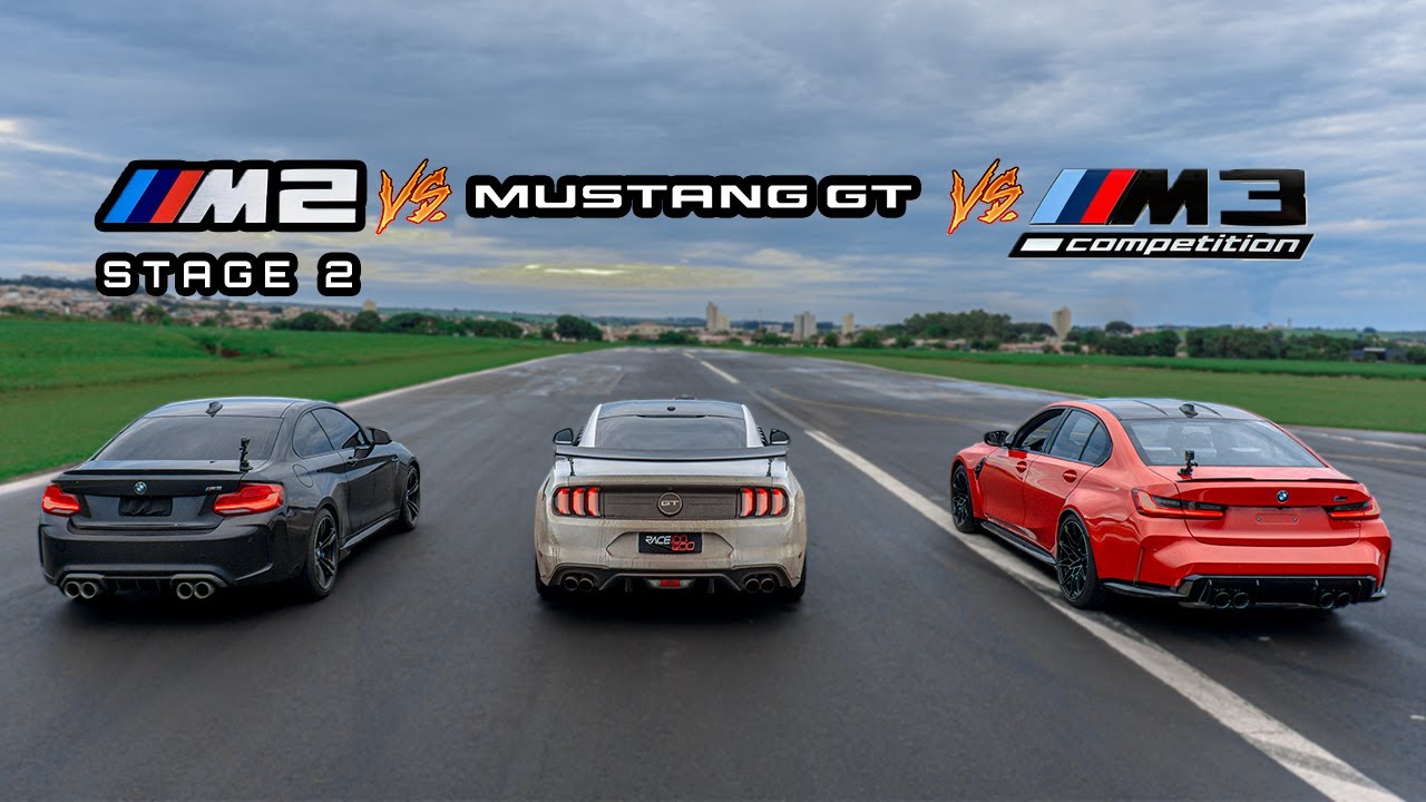 MUSTANG GT VS BMW M3 G80 VS BMW M2 | QUEM LEVA A MELHOR NA TRAÇÃO TRASEIRA??
