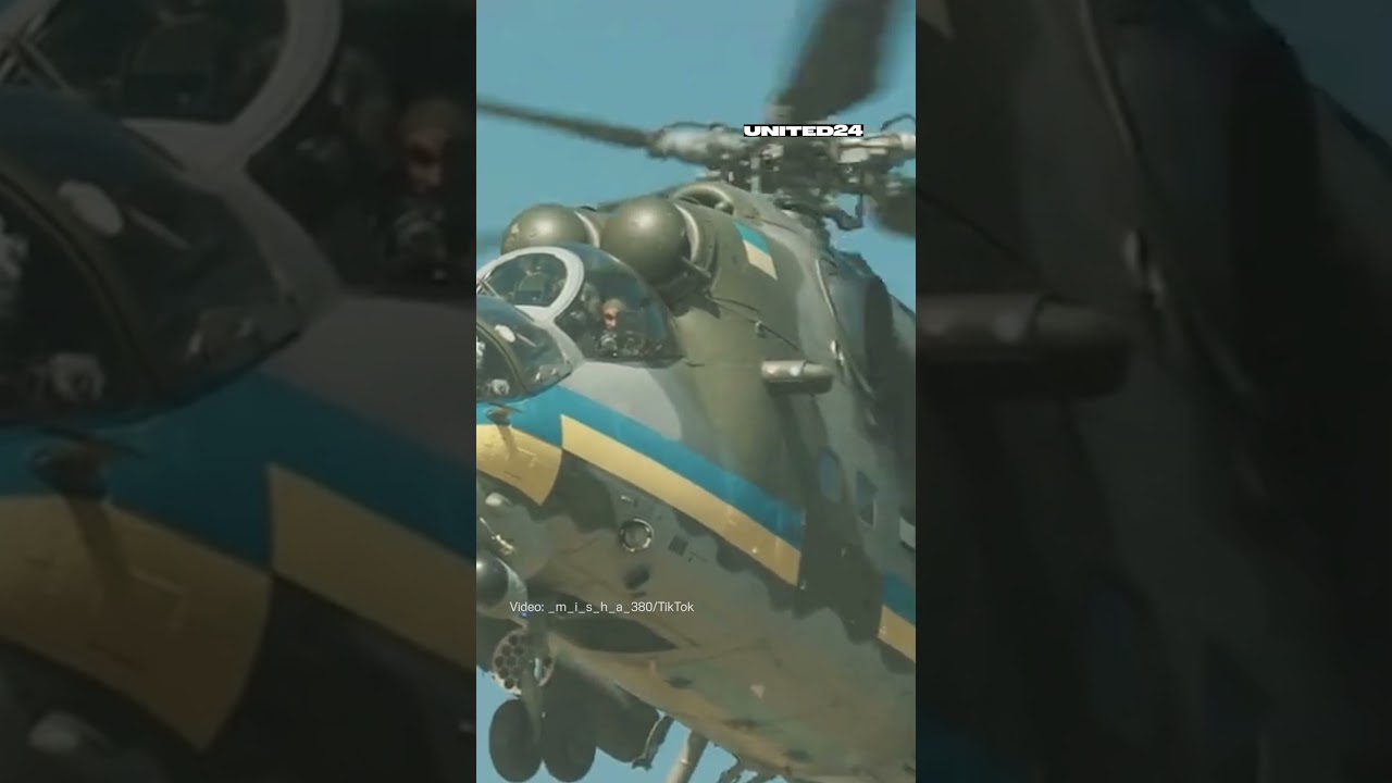 Mi-24V Combat Helicopter In Action On Ukrainian Frontlines #warinukraine #aviation