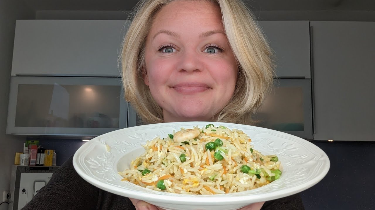 Reispfanne mit Eiern, Gemüse und Garnelen 💕 einfach und sehr, sehr lecker! Rezept